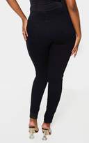 Thumbnail for your product : PrettyLittleThing Shape Dark Wash Button Front High Waist Skinny Jeans
