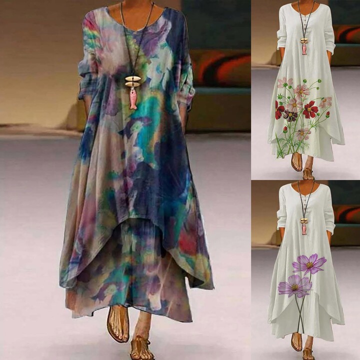 BaoDan Elasticated Waist Skirts Rayon Skirt Silk Skirt and Top