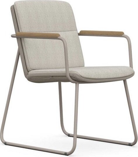 Azzurro Living Paros Outdoor Dining Armchair, Set of 2 in Beige