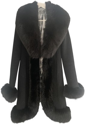 Flavio Castellani Black Wool Coat for Women