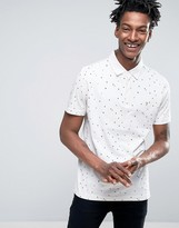 Thumbnail for your product : Farah Jude Allover Print Polo Slim Fit in Ecru