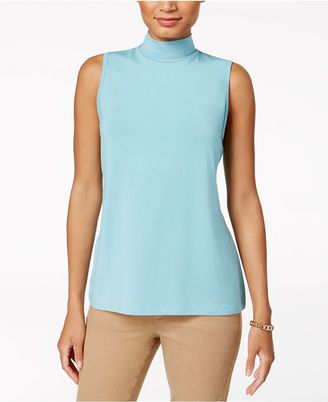 Charter Club Sleeveless Mock-Neck Top, Created for Macy's