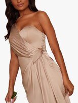 Thumbnail for your product : Chi Chi London Tasha One Shoulder Dress, Champagne