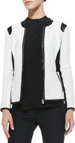 Thumbnail for your product : Rebecca Taylor Textured Knit Fitted Jacket