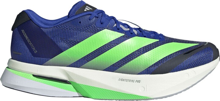 adidas Men's Adizero Boston 13 Running Shoes, Size 8, White/Teal/Grey