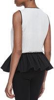 Thumbnail for your product : Halston Georgette Peplum Top