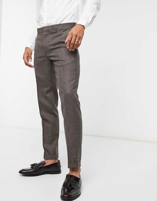 mens skinny tweed trousers