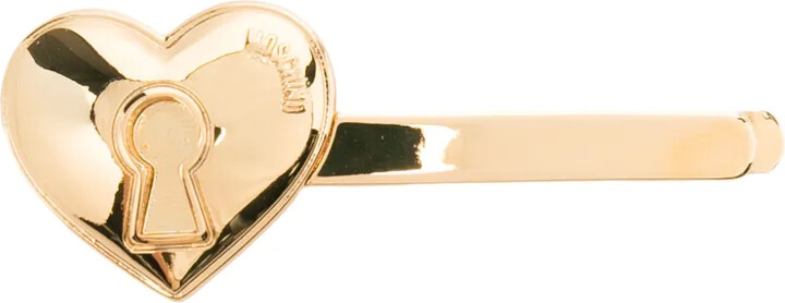 Moschino Heart Lock-Charm Hair Pin