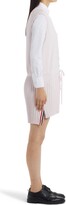 Thumbnail for your product : Thom Browne Pleated Cap Sleeve High-Low Silk & Cotton Dress