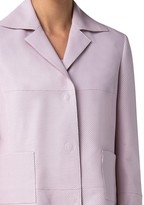 Thumbnail for your product : Akris Punto Perforated Leather Collared Jacket