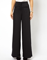 Thumbnail for your product : ASOS Wide Leg Trousers in Satin