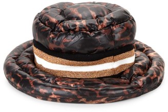 Think Royln Urban Leopard-Print Puffer Bucket Hat