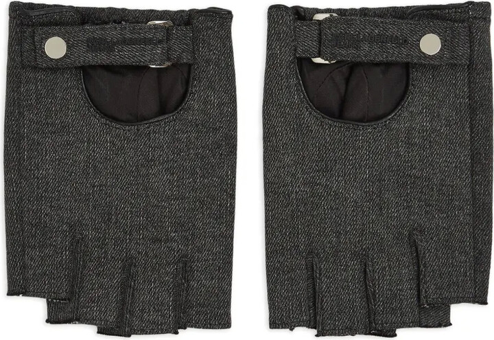 Karl Lagerfeld Jeans Fingerless Denim Gloves