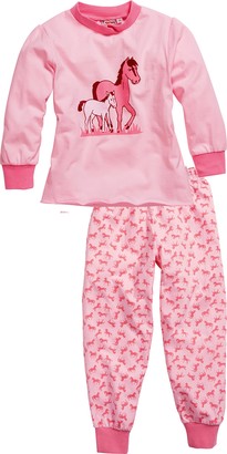 Playshoes Girl's Schlafanzug Single-Jersey Pferde Pyjama Set