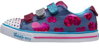 Skechers Girls Twinkle Toes Sparkle Lite Flutter Fab Pumps Blue