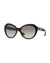 Thumbnail for your product : Versace Round Gradient Cat-Eye Sunglasses, Black
