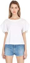 See By Chloé Scallop Sleeves Cotton T 