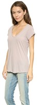 Thumbnail for your product : James Perse High Gauge Jersey Deep V Tee