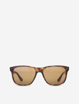 Thumbnail for your product : Ray-Ban Mens Light Havana Square-Frame Sunglasses With Brown Gradient Lenses Rb4181 57