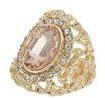 Dorothy Perkins Womens Gold Ring With Peach Stone- Pink