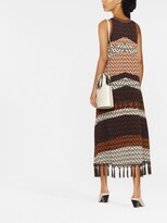 Thumbnail for your product : Dodo Bar Or Striped Fringed Knitted Dress