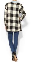Thumbnail for your product : JOA Check Sweater Coat With Black Binding