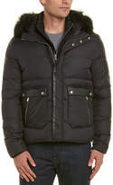 Thumbnail for your product : The Kooples Leather-Trim Wool-Blend Jacket