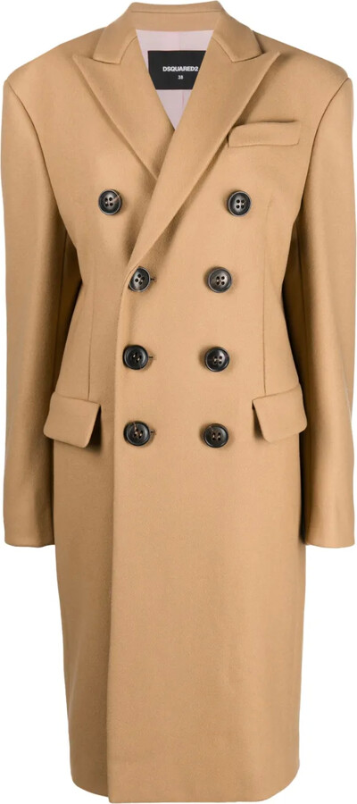 DSQUARED2 Double-Breasted Coat ShopStyle