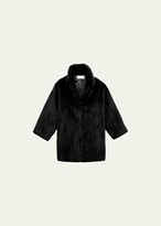 Thumbnail for your product : Stand Kid's Camille Faux Fur Cocoon Coat, Size 2-12