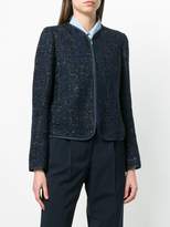 Thumbnail for your product : Emporio Armani checked collarless jacket
