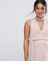 Thumbnail for your product : ASOS Maternity Asymetric Sleeveless Top with Scarf Detail