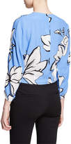 Thumbnail for your product : Parker Tasmin V-Neck 3/4-Sleeve Blouse w/ Tie-Front