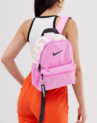 Nike pink just do it mini backpack