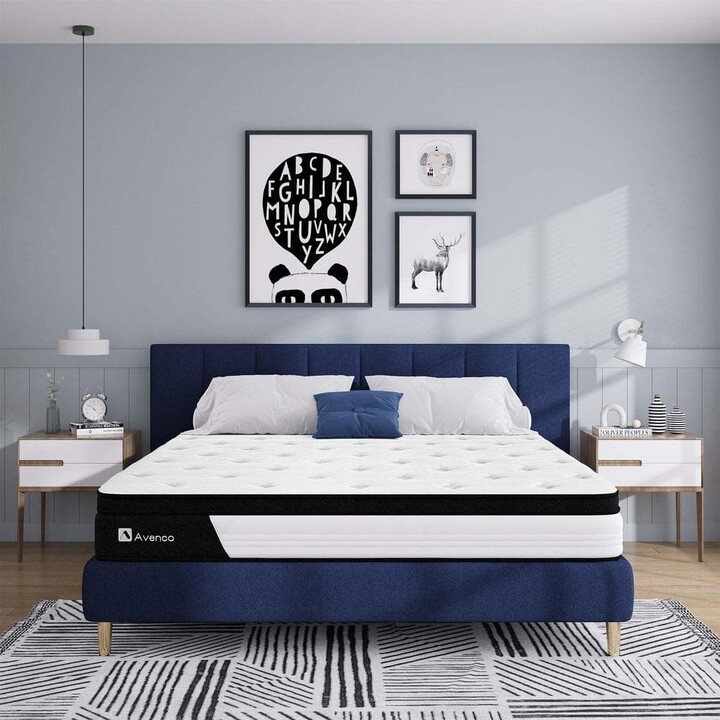 Avenco 10 in. Medium Firm Hybrid Pillow Top Mattresses, Strong Edge Support, King Mattress