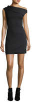 Thumbnail for your product : Helmut Lang Asymmetric Sleeveless Crepe Mini Dress