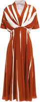 Thumbnail for your product : Paul Smith Pleated Printed Silk Crepe De Chine Midi Dress