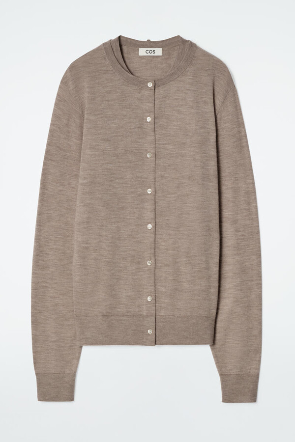 COS Attached Layered Fine Cashmere Cardigan