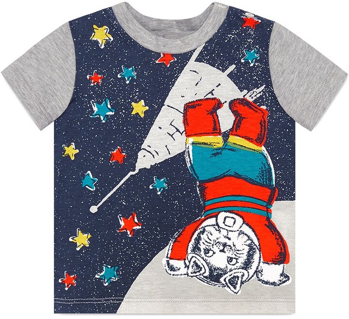 Gucci Children Baby cotton t-shirt with space cat print - ShopStyle Boys'  Tees