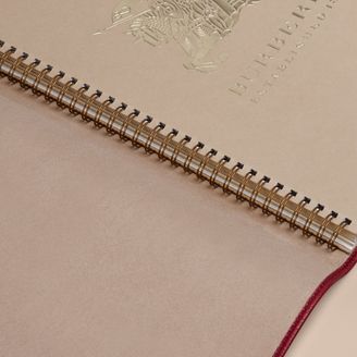 Burberry Grainy Leather A4 Notebook, Red
