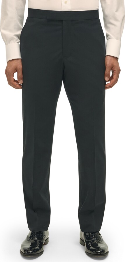 Brooks Brothers B by Men's Classic-Fit Wool Blend Tuxedo Suit Separates Pant