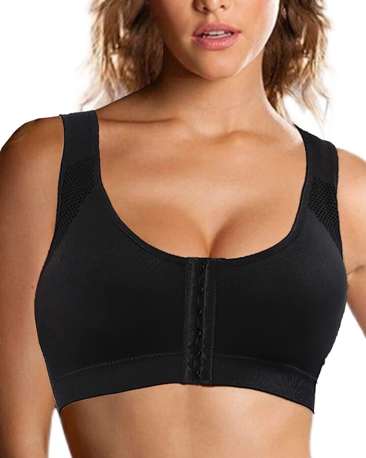 Jengo Post Surgery Bra for Women Surgical Bras Front Closure Sports Bras Breast Augmentation