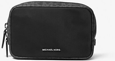 Michael Kors Brooklyn Recylced Nylon and Logo Zip Pouch
