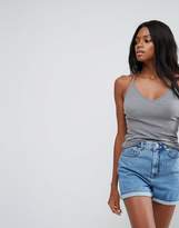 Thumbnail for your product : ASOS Cami With Skinny Straps In Rib