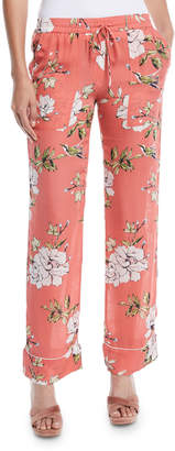 Joie Daltona Silk Floral-Print Lounge Pants