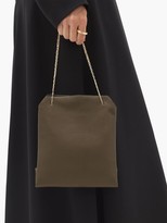 Thumbnail for your product : The Row Lunch Bag Leather Clutch - Khaki