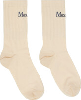 Thumbnail for your product : MAX MARA LEISURE Beige Logo Socks