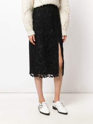 MSGM lace overlay skirt