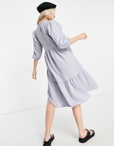 Thumbnail for your product : Only Petite midi smock dress with tiering in lilac