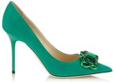 Thumbnail for your product : Jimmy Choo Abel Emerald Suede Pump with Semi-Precious Stone Details