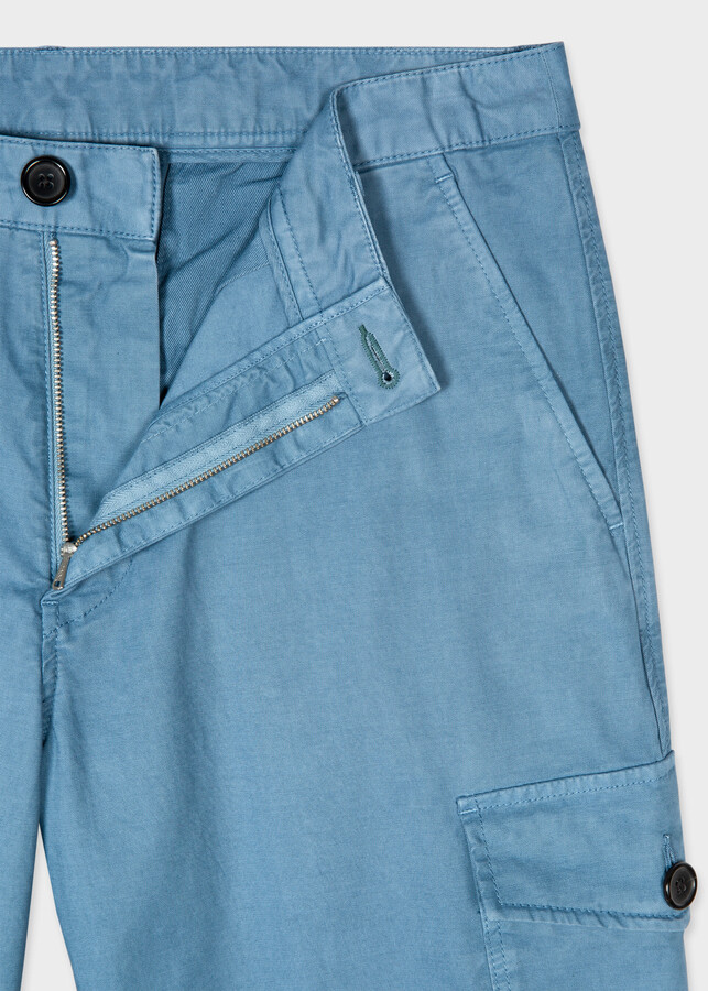 Paul Smith Sky Blue Cotton Cargo Pants - ShopStyle